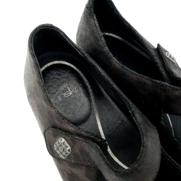 DANSKO Mary Jane Comfort Shoes Opal Metallic Leopard Women's size 37 US 6.5 EUC - Picture 6 of 11